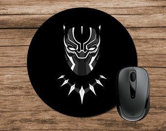 Black Panther Mouse Pad, Round