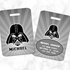 ダース・ベイダー ラゲッジタグ、スターウォーズ、バッグタグ、パーソナライズ