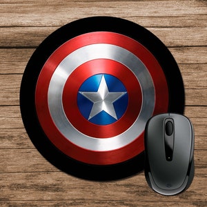 Captain America Mouse Pad, Round
