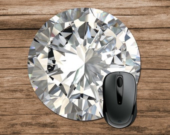 Diamond Mouse Pad, Sparkle Mouse Pad, Round