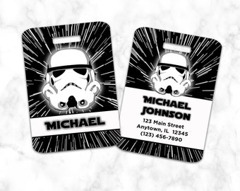 Storm Trooper, Star Wars, Luggage Tag, Bag Tag, Personalized