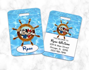Cruise Mickey & Minnie Mouse-bagagelabel, bagagelabel, gepersonaliseerd