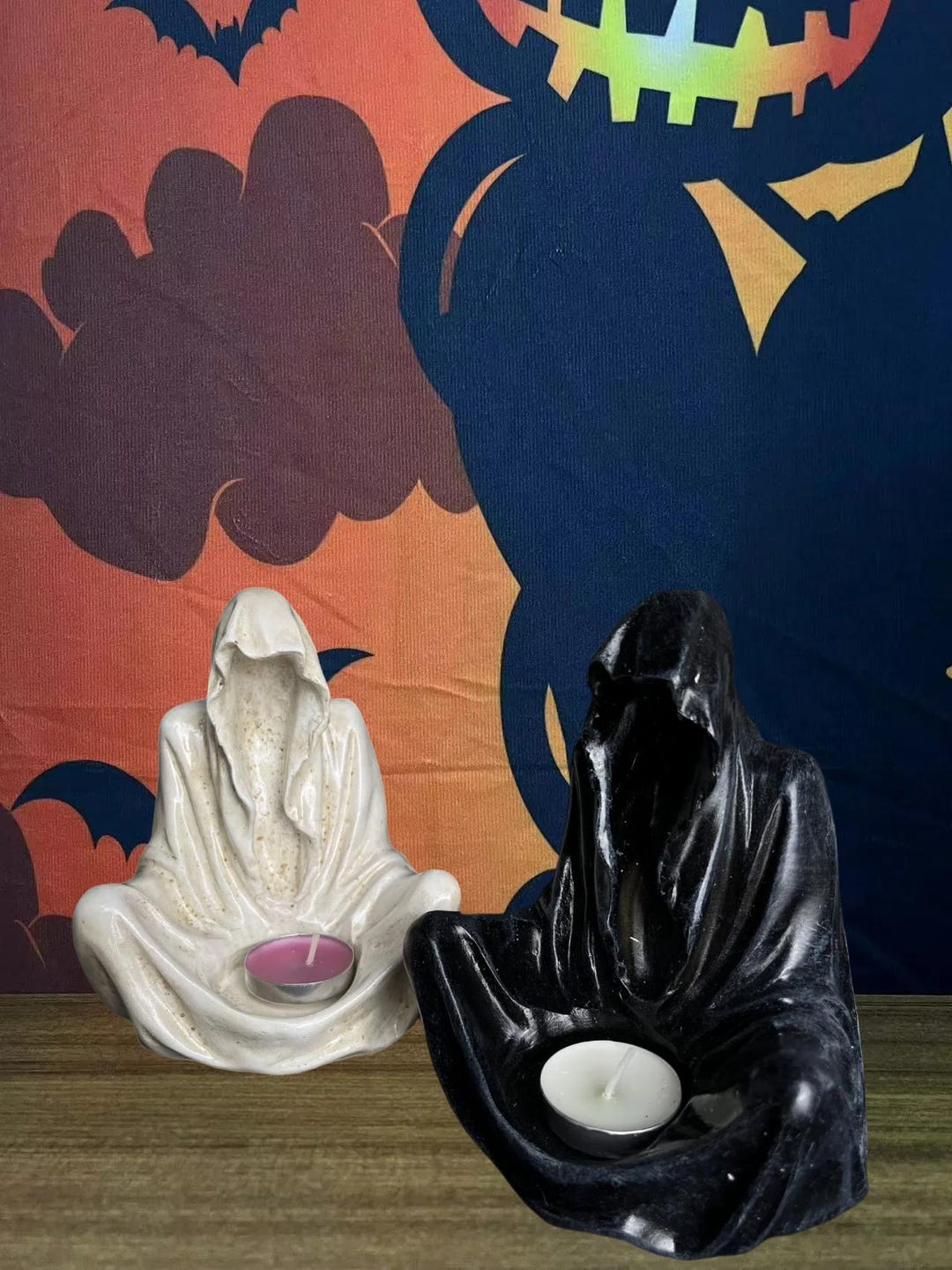 Large Grim Reaper Candle – Black Unscented Paraffin Wax For Rituals, Halloween Decor & Cool Art