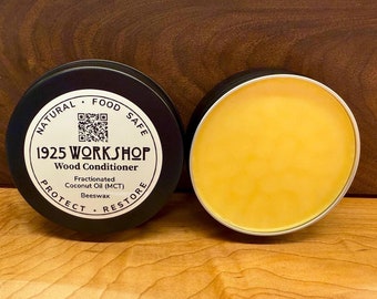 All-Natural Wood Conditioner | Food Safe Fractionated Coconut Oil & Beeswax (4 oz)