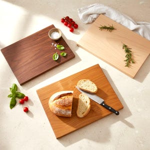 One-Piece Cutting Board - Maple, Walnut, Cherry – Solid Wood, Non-Toxic Finish