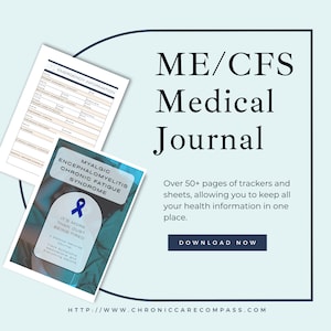 Myalgic Encephalomyelitis/Chronic Fatigue Syndrome Medical Journal - ME/CFS, Chronic Illness, Symptom Tracker, Medical History