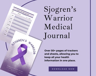 Sjögren's Warrior Medical Binder, Medical Journal, Medical Planner, Chronische Ziekte, Symptoom Tracker, Digitale Download, Afdrukbaar
