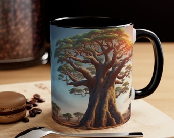 Baobab Tree Mug, Baobab Mug, Baobab Coffee Mug, Baobab Tree Coffee Mug, Savanna Mug, Savanna Coffee Mug, Baobab Tree Gift, Baobab Gift