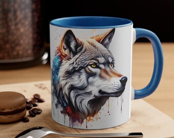 Wolf Coffee Cup, Wolf Mug, Wolf Lover Mug, Wolf Lover Gift, Wolf Gifts, Animal Lover Gift for Mom, Wolf Coffee Mug, Wolf Gift for Dad