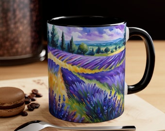 Lavender Coffee Mug, Lavender Flower Mug, Meadow Mug, Meadow Coffee Mug, Lavender Mug, Purple Coffee Mug, Gift for Mom, Mom Gift