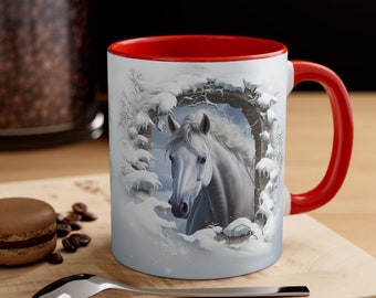 Horse Themed Coffee Mug, Cute Horse Mug, Equestrian Coffee Mug, Horse Themed Mug, Horse Lover Mug, Horse Lover Gift, Equestrian Mug