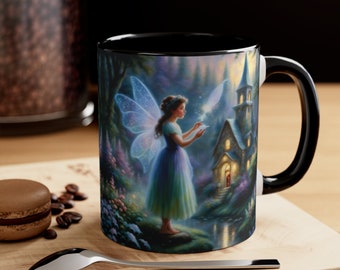 Fairy mok, Fairy koffiemok, Fairy thee mok, Fairy Dust mok, Fairy Dust koffiemok, Fantasy Art mok, Fairy minnaar cadeau, Fairy Cup