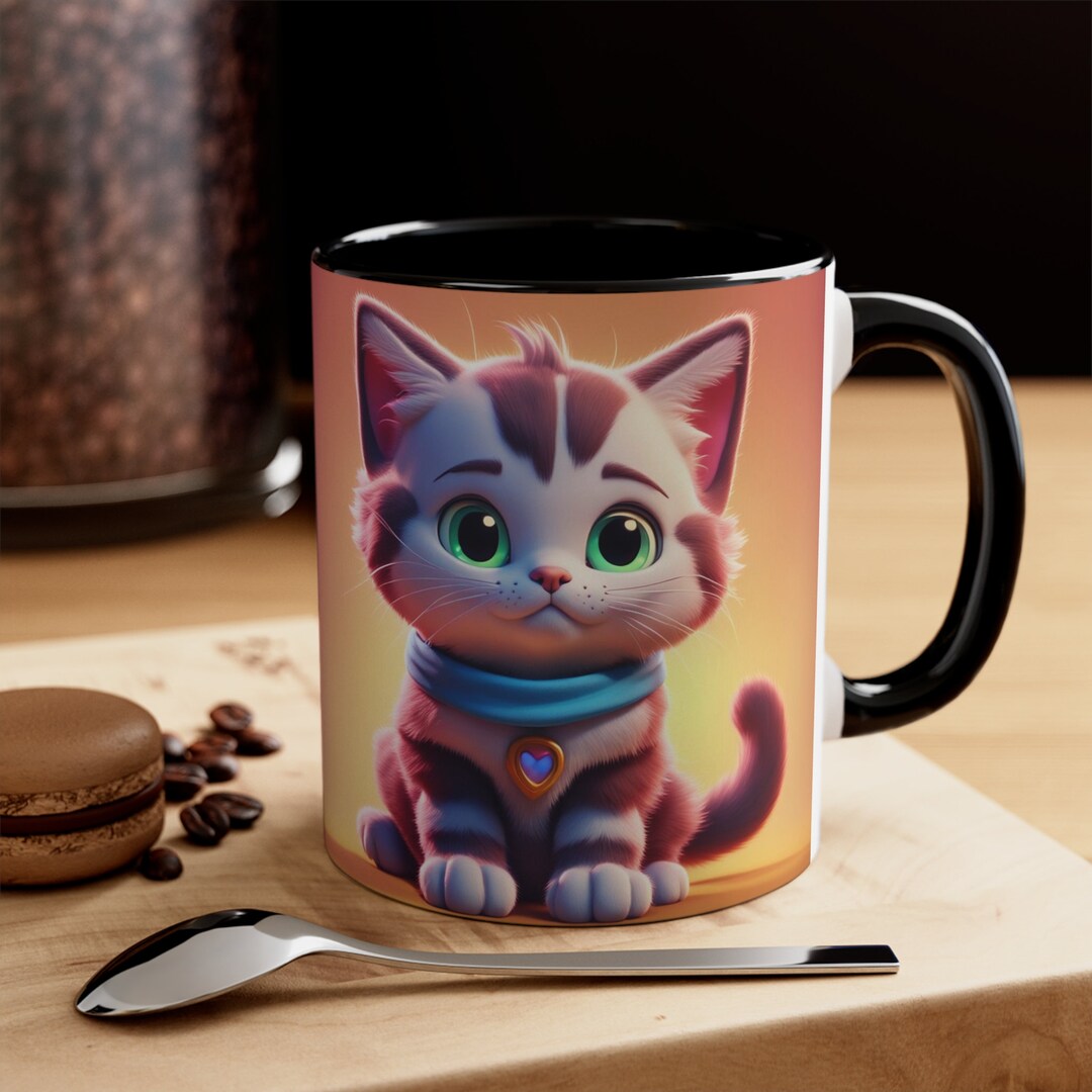 Cute Cartoon Cat Ceramic Mug main image 1