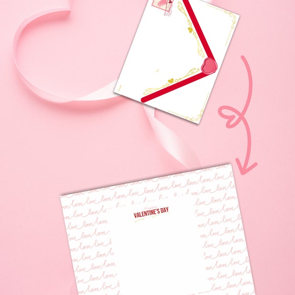 Valentines Day Card and envelope in one!