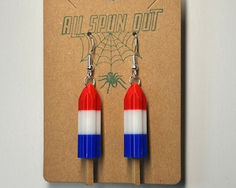 Fourth of July Bomb pop / Rocket pop Inspired Earrings