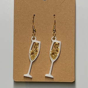 Champagne Glass Earrings
