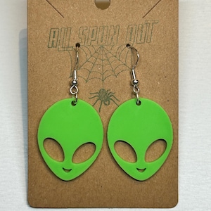 Alien Earrings / Extra Terrestrial Jewelry / Martian Accessories