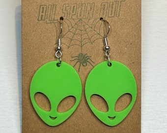 Alien Earrings / Extra Terrestrial Jewelry / Martian Accessories