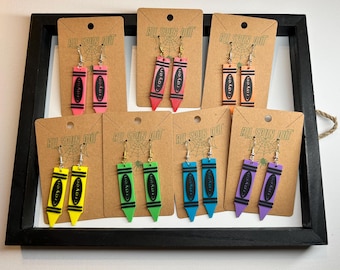 Crayon Earrings / Back to School / Teacher Earrings