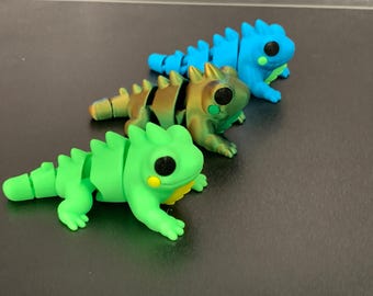 Articulated Iguana Fidget Toy - 2 Pack
