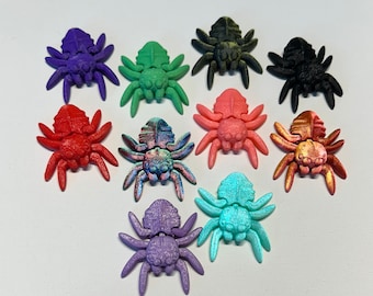 10 Pack of Mini Mystery Articulated Spiders