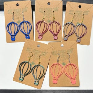 Pendientes de globo aerostático / Joyas para festivales de globos / Accesorios para ferias estatales