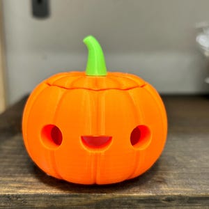 Happy Pumpkin Tealight / Small Jack-o-lantern / Halloween Decor / Fall Decoration