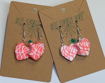 Valentines Snack Cake Earrings / Heart Cake Earrings / Love Jewelry