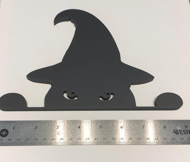 Black Cat With Witch Hat Halloween Decor / Window Sill Cat / Witchy ...