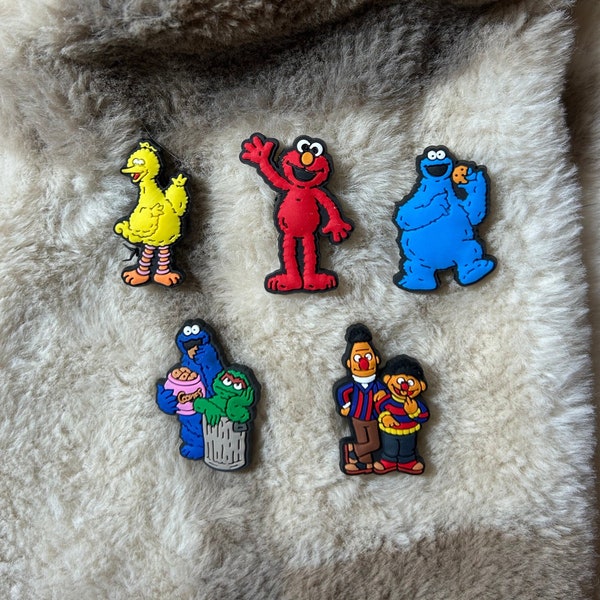 Seasame Elmo Inspired Clog Charms