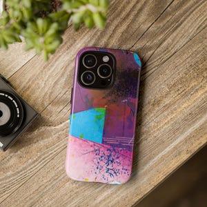 Colorful Phone Case, Abstract Art Design for Tough Love, Unique Phone Protection, Gift for Art Lovers, Fun Cell Phone Cover