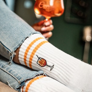 Spritz socks, Cenneto, white, orange, unisex