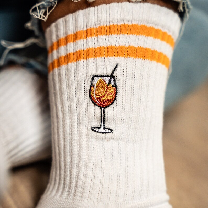 Spritz Socken, Cenneto, weiß, orange, unisex Bild 4