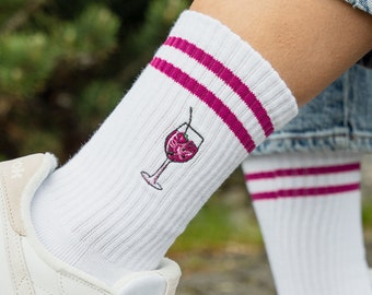 Wildberry socks, Cenneto, white, pink, unisex