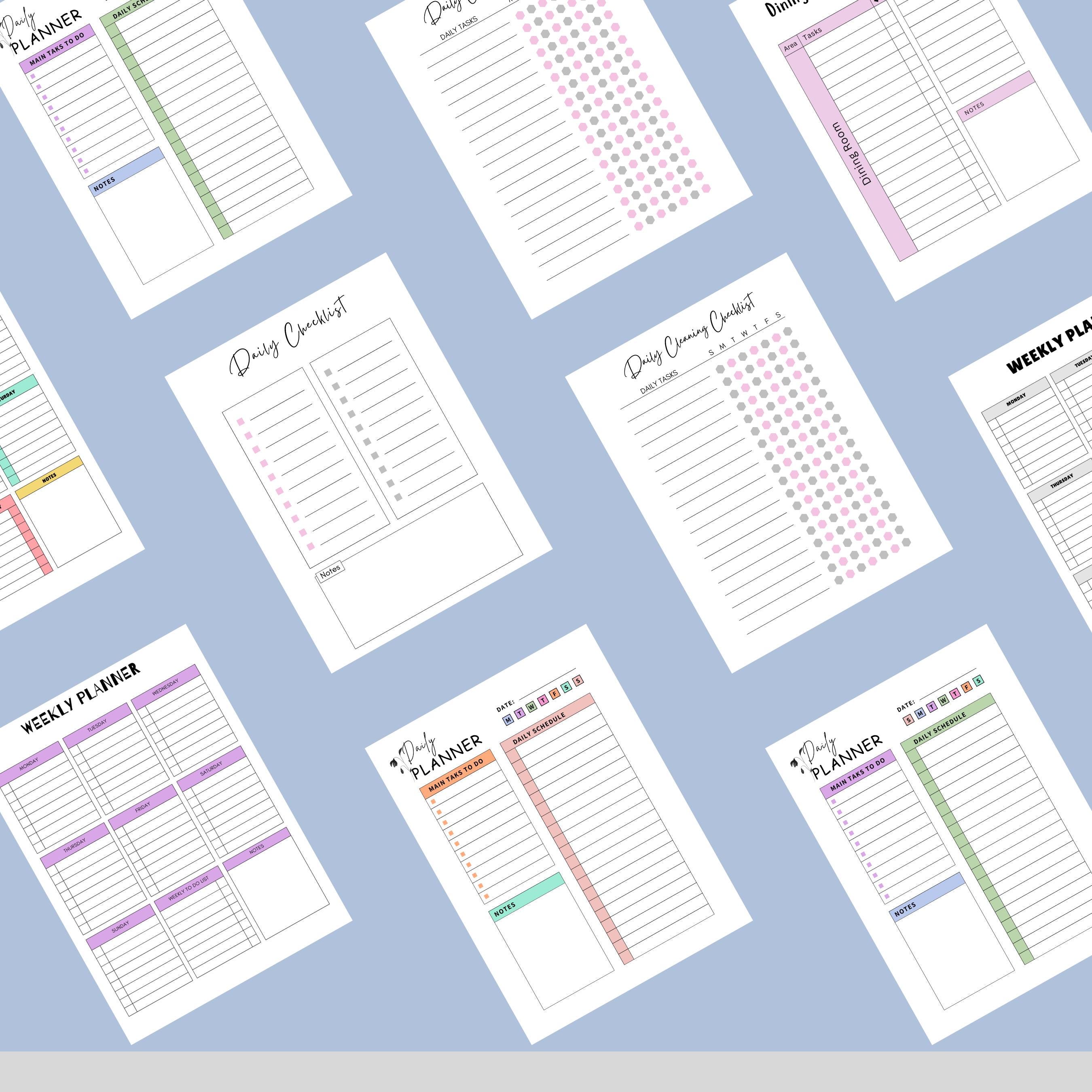 Minimalist Daily Cleaning Checklist & Daily Planner, Goodnotes ...