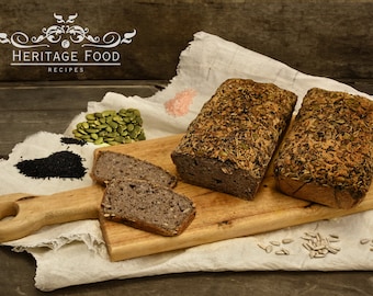 Buckwheat based bread, Gluten free, dairy free, organic bread, no eggs, perfect for KETO diet, heritage recipe all natural, yeast free bread