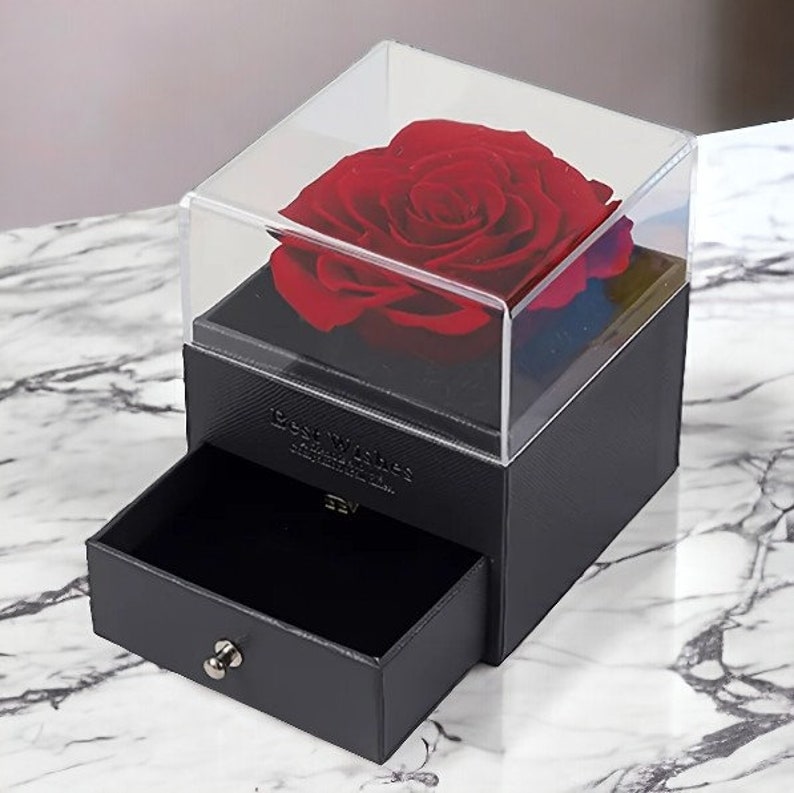 Eternal Rose Gift Box and Heart Shaped Infinity Pendant Etsy