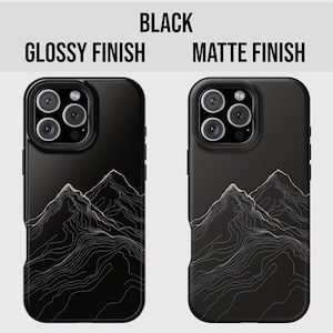 Mountain Line Design Phone Case, Minimalist Phone Case, iPhone 16 15 14 13 Pro Max Plus, Tough Phone Case, Nature Lover Gift, Samsung Case image 5