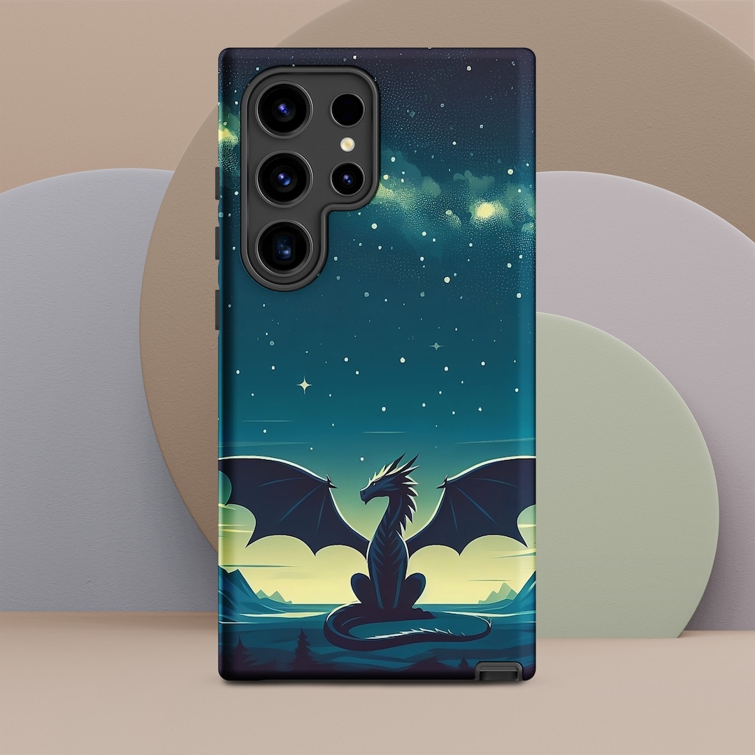 Dragon Phone Case, Dragon on a Starry Night, Samsung S10 S20 S21 S22