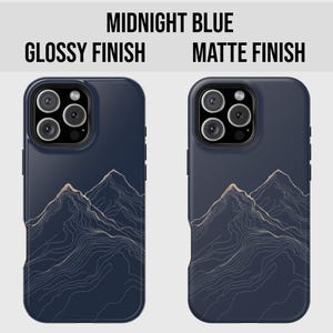 Mountain Line Design Phone Case, Minimalist Phone Case, iPhone 16 15 14 13 Pro Max Plus, Tough Phone Case, Nature Lover Gift, Samsung Case image 4
