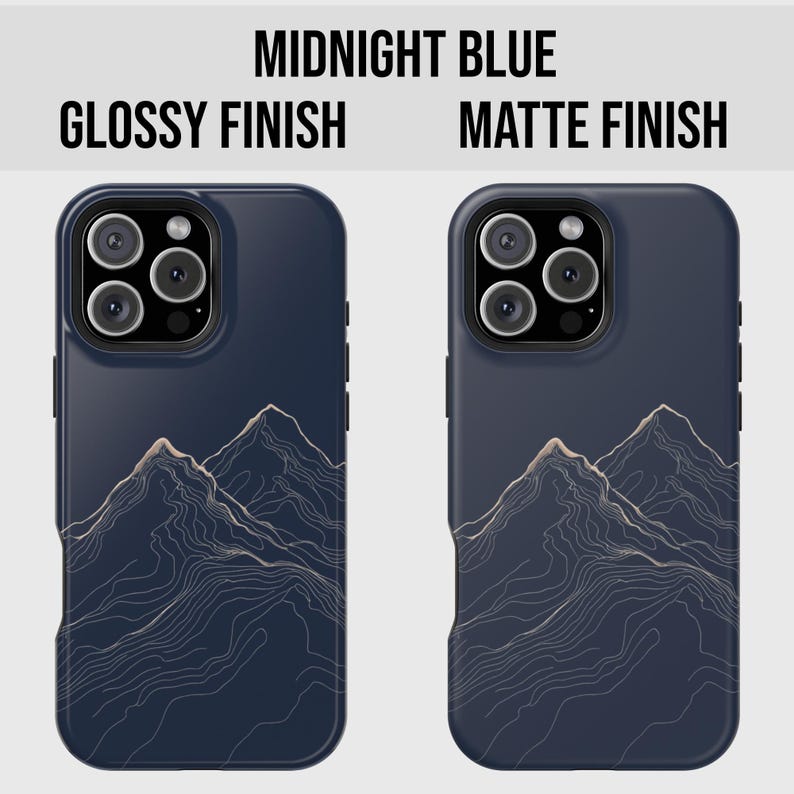 Mountain Line Design Phone Case, Minimalist Phone Case, iPhone 16 15 14 13 Pro Max Plus, Tough Phone Case, Nature Lover Gift, Samsung Case image 4