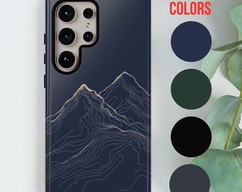 Mountain Line Design Phone Case, Minimalist Phone Case, Samsung Case, Google Case, iPhone Case