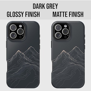 Mountain Line Design Phone Case, Minimalist Phone Case, iPhone 16 15 14 13 Pro Max Plus, Tough Phone Case, Nature Lover Gift, Samsung Case image 7