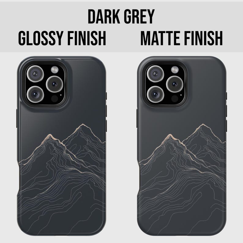 Mountain Line Design Phone Case, Minimalist Phone Case, iPhone 16 15 14 13 Pro Max Plus, Tough Phone Case, Nature Lover Gift, Samsung Case image 7