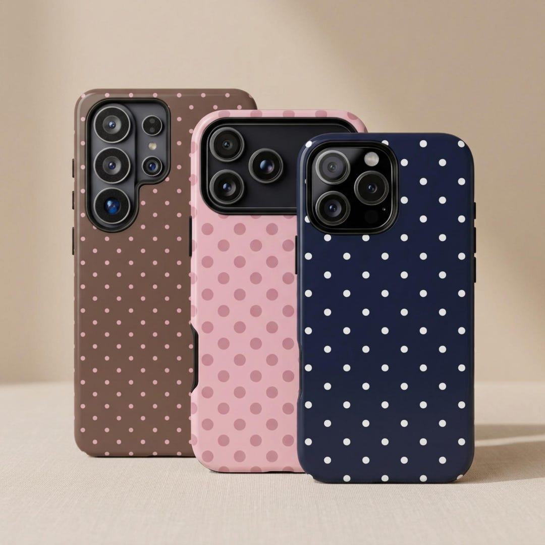 Custom Color Phone Custom Polka Dot Phone Case, Personalized Polka Dot Phone Cover, Custom ...