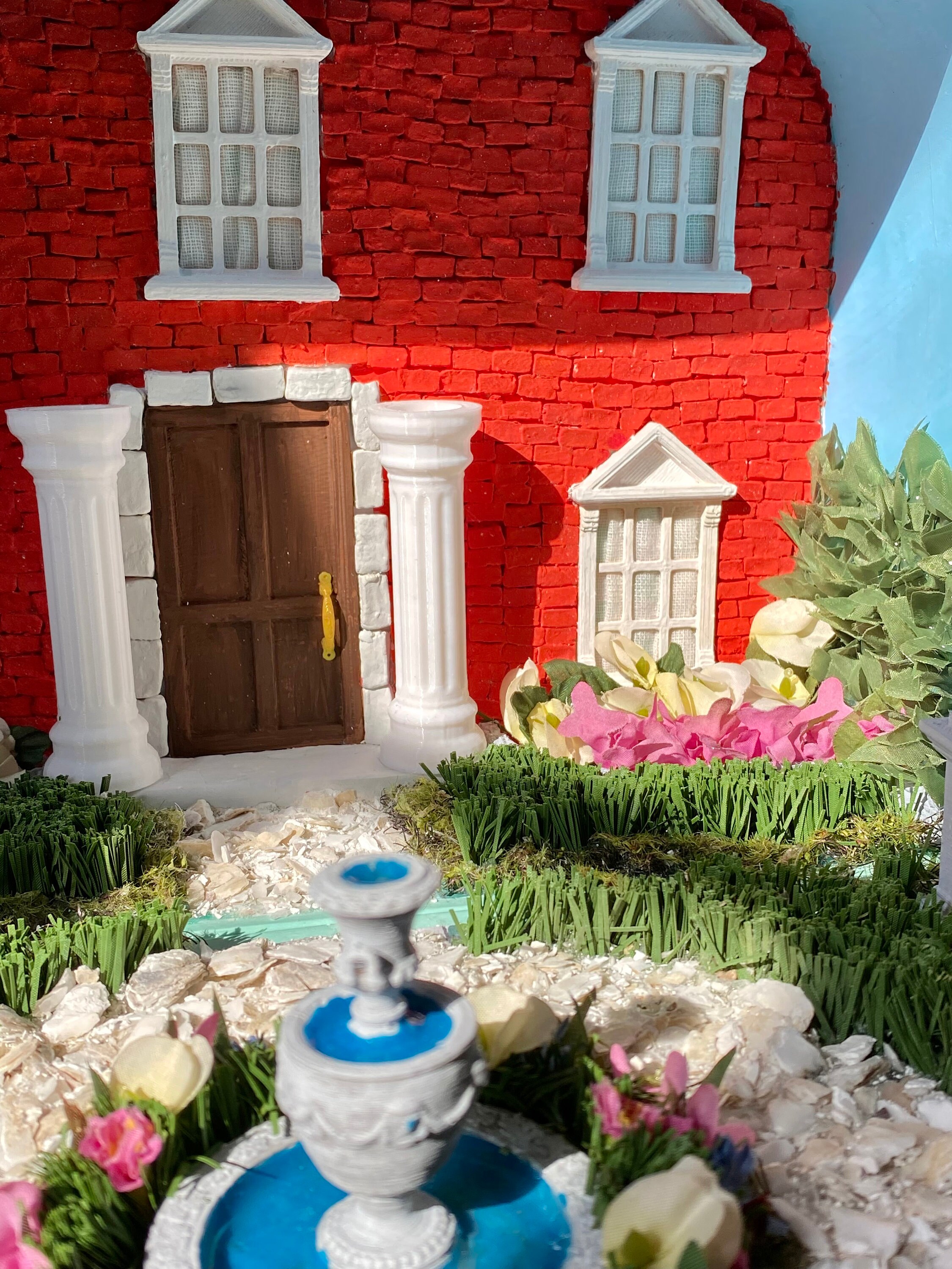 Bridgerton Inspired Manor Playhouse, Brick Suitcase Dollhouse, Formal