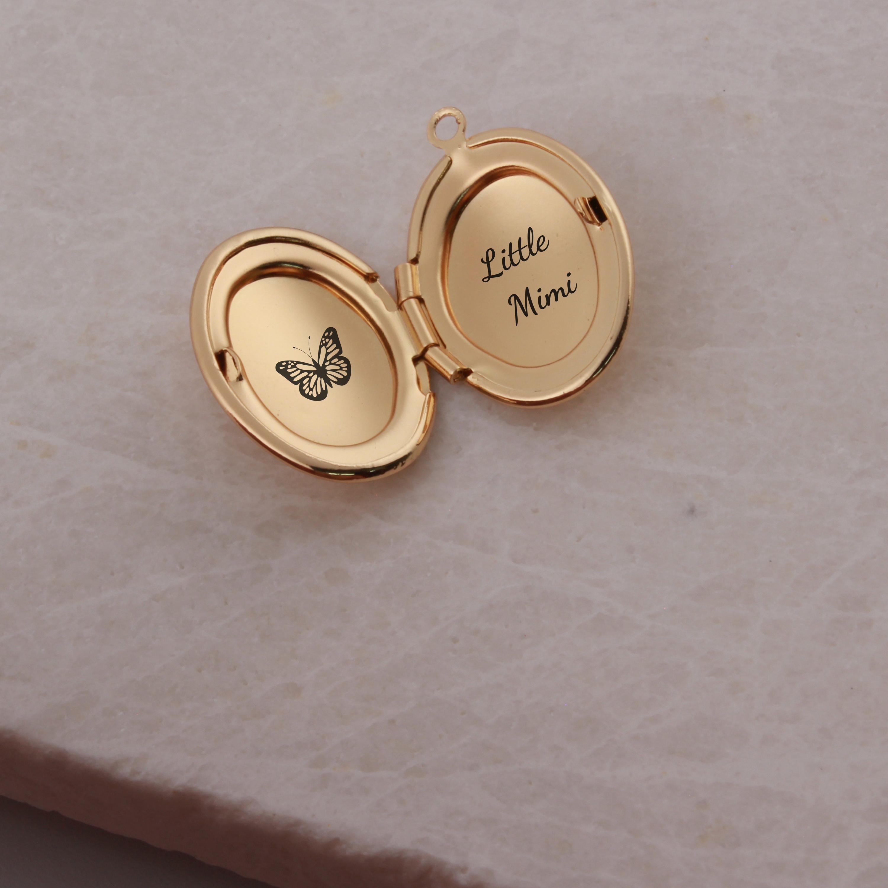 Photo Locket Necklace, Engraved Locket With Photo, Locket With Photos ...