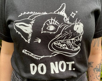 Boundaries Husky Unisex T-Shirt - Whimsygoth Dog Lover Bite Grunge Harajuku Wolf Street Wear Y2K Graphic Band Tee