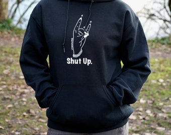 Quiet Coyote Unisex Black Hoodie - Whimsygoth Moody Soft Witchy Harajuku Unisex Grunge Street Wear Y2K Acrylic Nails