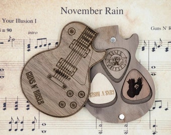Guns N Roses Guitar Pick holder, Guns N' Roses memorabilia,  Guitar pick for Valentines day, Gift for Him